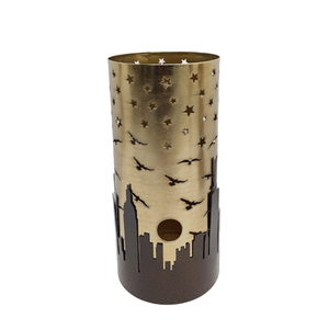 <b>Set</b> <b>of</b> 3 Medium Size Metal Votive Holders Iron Nickel & Silver Hammered Color for Festival & Table Top Decor <b>Glass</b> Candle Usage - Product Image 4