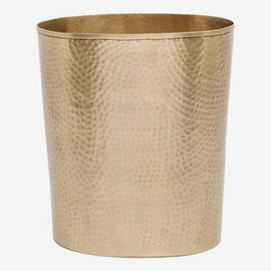 Cubo de basura de latón antiguo de acero inoxidable - Product Image 4