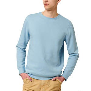 Sudaderas de Cuello Redondo Personalizadas Azules de Felpa Francesa, 100% Algodón, Gruesas, Lisas, Unisex - Product Image 1