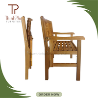 Banc d'extérieur contemporain en pin massif courbé, siège imperméable pour jardin, chambre, salon, patio, parc, cour