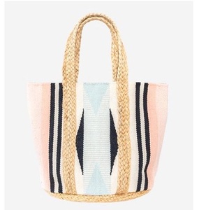 Cotton/Jute Eco-Friendly Fashion Tote Bag Women's Bohemian <b>Summer</b> Beach <b>Handbag</b> Open Top Portable Daily Use - Product Image 2