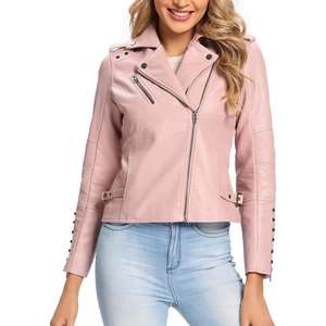 Chaqueta de carreras de moda de nuevo diseño premium ajustada rellena de algodón transpirable de cuero genuino para mujer personalizada - Product Image 5