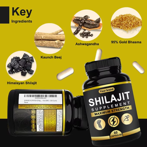 Capsules de Shilajit de l'Himalaya OEM/ODM avec 50% d'acide fulvique, complément de Shilajit pur pour la force naturelle, l'endurance et l'énergie - Product Image 3