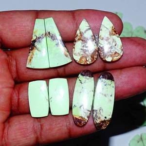 พลอยเลมอนคริโซเพรสทรงหลวมคู่อัญมณีทรงหลังเบี้ยทรงหลวมสำหรับทำเครื่องประดับ - Product Image 6