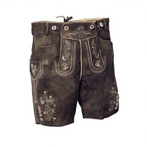 Nouveauté : Shorts bavarois élégants pour hommes, Lederhosen brodés, anti-rides, coupe-vent, par ISONZ - Product Image 1