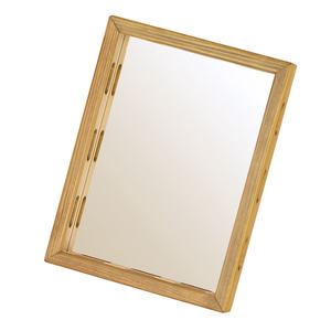 YS-F21/F22 Wagon Natural <b>Wall</b> <b>Mirror</b> with Wood Frame Glass Material - Product Image 1