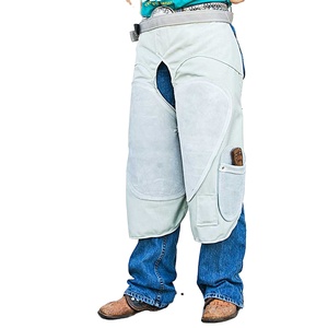 Delantal de cuero de gamuza con 4 bolsillos para cuchillos para hombres de seguridad con herramientas de herrador, delantales de herrador para hombres al mejor precio - Product Image 1