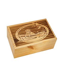Urnas de cremación de madera hechas a mano para cenizas humanas, caja de urna funeraria grande para adultos, urnas de entierro (barco flotante de madera de pino) - Product Image 5