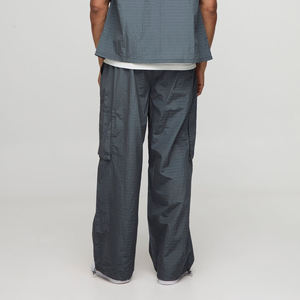 กางเกงกีฬาแนวลำลองของผู้ชายกางเกงกันลมเอวยางยืดไนลอน100% น้ำหนักเบาซักได้ตามต้องการ - Product Image 3