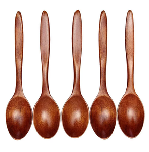 Cuchara de sopa de madera con mango al por mayor de fábrica, juego de cucharas de sopa exigentes, utensilios de cocina, precio barato - Product Image 5