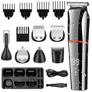 Kit de toilettage 6-en-1 pour hommes, tondeuse à cheveux de précision sans fil, tondeuse corporelle, étanche, rechargeable par USB, lame en acier inoxydable IPX7 - Product Image 3