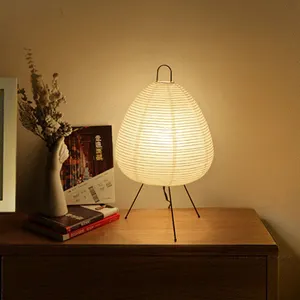 Newest Japanese Design Table Lamp Printed Rice Paper Lamp Bedroom Desktop Decoration Table Light Desk Lamp