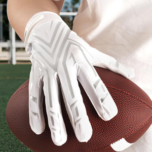 Prix de gros Gants receveurs de football américain personnalisés Gants d'entraînement de haute qualité avec protection complète de la paume - Product Image 3