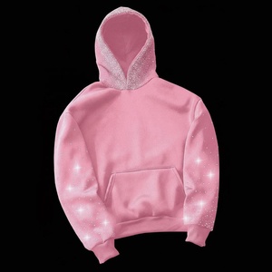 Sudadera con Capucha Personalizada 2026 para Hombre, Sudadera Básica Personalizada de Algodón Mezclado con Pedrería - Product Image 3
