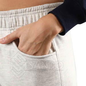 Ensemble de survêtement décontracté d'été pour femme, grande taille, avec logo personnalisé, pour usage extérieur, style tendance, durable, 100 % coton, ensemble 2 pièces longues - Product Image 6