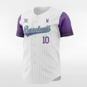 Camiseta de Béisbol Unisex Sublimada Personalizada, Transpirable, 100% Poliéster, Antibacteriana, de Secado Rápido, Conjunto Deportivo, Tallas Grandes, Estampada - Product Image 3