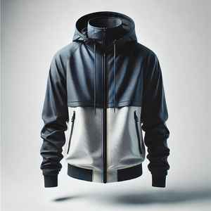 แจ็กเก็ตกันน้ำระบายอากาศได้ดีของผู้ชายเสื้อแจ็กเก็ตกันน้ำ100% โพลีเอสเตอร์ระบายอากาศได้กระดุมสองแถว - Product Image 4