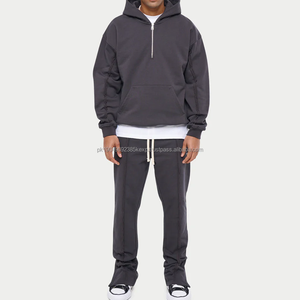 Conjunto Deportivo Personalizado de Alta Calidad, 100% Algodón, Estilo Holgado con Hombros Caídos, 2 Piezas para Hombre - Product Image 4