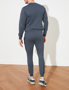 Combinaison de survêtement à col ras du cou et unie personnalisée, survêtement de haute qualité, streetwear, survêtement pour homme, vente en gros - Product Image 4