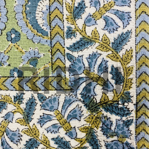 Serviette de cuisine en coton gaufré verdant, fabriquée à la main, imprimée en bloc, écologique, design floral personnalisé, séchage rapide, absorbante, douce - Product Image 5