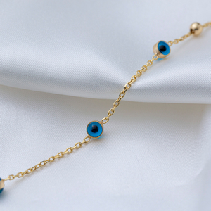 Dainty Turkish Eye <b>Beaded</b> Design Best Selling Wholesale 925 Sterling <b>Silver</b> <b>Bracelet</b> Jewellery - Product Image 2