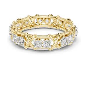 Anillo de Eternidad con Diamante Cultivado en Laboratorio de 1.04 CT para Mujer, Corte Brillante Redondo, Claridad VVS-VS EF, Oro de 18K, 14K, 10K y Plata 925 - Product Image 4