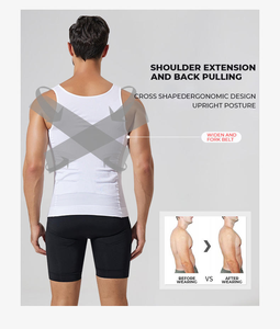 Camiseta sin mangas Corset Slim Hombres Cintura alta Body Shaper Chaleco sin mangas Belly Tummy Control Fit Shaperwear - Product Image 2
