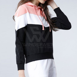 เสื้อฮู้ดดี้ผู้หญิงผ้าฝ้าย 100% สำหรับฤดูหนาว พร้อมโลโก้ด้านหน้า ระบายอากาศได้ดี แห้งเร็ว แขนยาว สีและขนาดปรับแต่งได้ ขายดี - Product Image 5