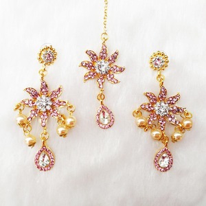 Ensemble de collier et de boucles d'oreilles de mariée de luxe, couleur, cristal, strass, vintage, mariage, fiançailles, fête, cadeau, bijoux - Product Image 2