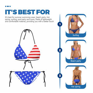 Best Style Wholesale Women's Swimwear <b>Tankini</b> Bikini 1 Piece Set Contrast Color Sexy <b>Bandeau</b> Bra Swim Brief Spandex/Polyester - Product Image 5