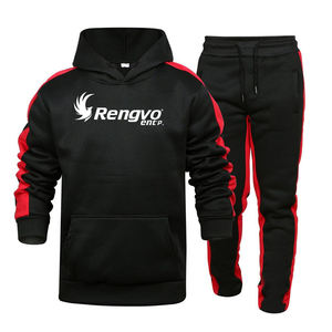 ชุดวอร์มผู้ชาย,ชุดวอร์มมีฮู้ดและกางเกงขายาวชุดลำลอง2ชิ้นสำหรับฤดูใบไม้ร่วง - Product Image 1