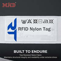 Etiqueta de Cuidado de Lavado RFID de Nailon, Chip UHF UCODE9, Etiqueta de Lavandería Textil Impermeable de Nailon, Etiqueta RFID para Gestión de Ropa