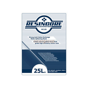 Sac de résine échangeuse de cations haute pureté Resincore RC120, 1 L. Adoucisseur d'eau de type gel échangeur d'ions, déminéralisation et déionisation - Product Image 2