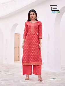 Indian & Pakistani Designer Ethnic <b>Kurti</b> Plazo Collection Women's Rayon <b>Kurti</b> with Plazo Low Price Market Wholesale Price India - Product Image 5