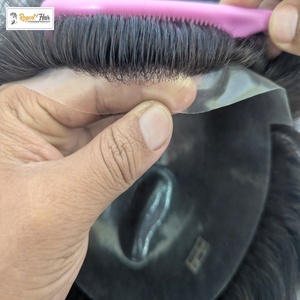 REGENT 100% Peluca de cabello indio recto humano Toda la piel Tupé de piel completa para hombres con trama atada a mano Gran stock disponible - Product Image 2