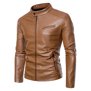 Offre Spéciale décontracté mode hommes veste en cuir pour motard en détresse véritable personnalisé mince PU vestes pour hommes Bomber veste d'hiver - Product Image 1
