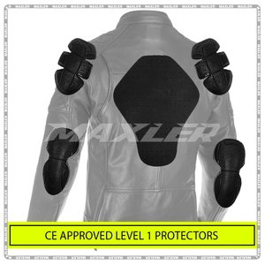 Chaqueta de moto de cuero para Mujer | Chaqueta de motorista aprobada por CE duradera | Chaqueta de montar con estilo - Product Image 3