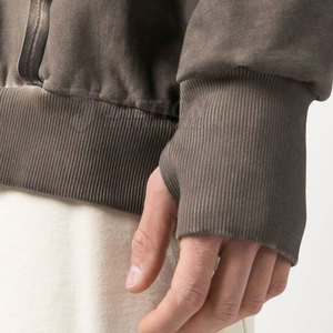 Sudaderas con capucha de lavado ácido básicas de moda de calidad superior para hombre, ropa de moda de talla grande, sudaderas con capucha de lavado ácido básicas - Product Image 5