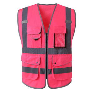 Chaleco de seguridad de alta visibilidad de calidad superior con rayas reflectantes para trabajadores de carreteras, control de tráfico y más - Product Image 1