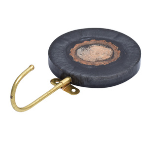 Wholesale Trending Wall Mounted <b>Hooks</b> Round Black Heavy Duty <b>Hooks</b> Resin <b>Hooks</b> and Hanger for Keys AH-07 - Product Image 1