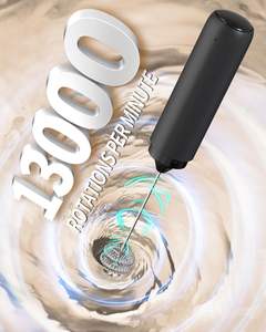 Mousseur à lait électrique rechargeable avec fouet à double bobine - Mousseur à café portable à main pour matcha, lattes et boissons - Product Image 5