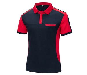Logotipo personalizado de los hombres de algodón poliéster ropa deportiva camisa de trabajo de la empresa uniforme de Golf cremallera Polo - Product Image 1