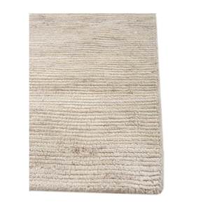 Alfombra de Lana Tejida a Mano Contour Ivory, Color Sólido, Diseño Abstracto Rectangular, para Sala de Estar, Pasillo, Entrada, Juvenil -Hwl-263 - Product Image 4