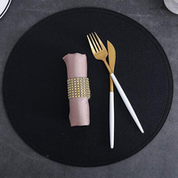 Double couture pour les sets de Table de cuisine, les tapis de Table et les sous-verres ronds en cuir