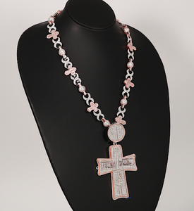 Deslumbrante Cadena de Plata de Ley 925 con Colgante Hip Hop Unisex con Diamantes Redondos de Corte Brillante para Fiestas - Product Image 4