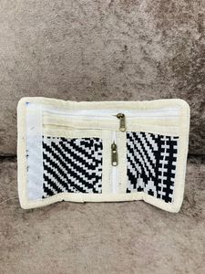 Cartera de Algodón Jacquard Ecológica y Sostenible de Diseño Artesanal de 3 Pliegues Unisex para Bolsos de Noche - Product Image 3