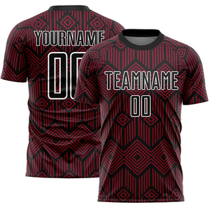 Maillot de football personnalisé pour hommes, polyester de haute qualité, sublimation, manches courtes avec nom du joueur, vente en gros, professionnel - Product Image 2