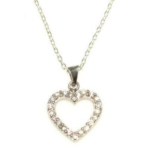 Collar de Plata de Ley 925 con Corazón para Regalo en Ocasiones Especiales - Product Image 1