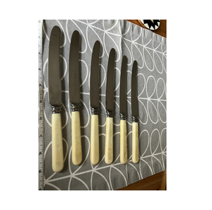 ชุดมีดสแตนเลสสำหรับใช้ในครัวเรือนชุดมีดตัดชีสด้ามจับฝังกระดูกดีไซน์หรูหรา - Product Image 3