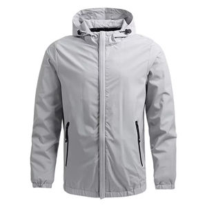 Veste coupe-vent de sport d'extérieur personnalisée avec logo OEM, veste imperméable à capuche pour homme, veste de randonnée, d'escalade et de course à pied - Product Image 3